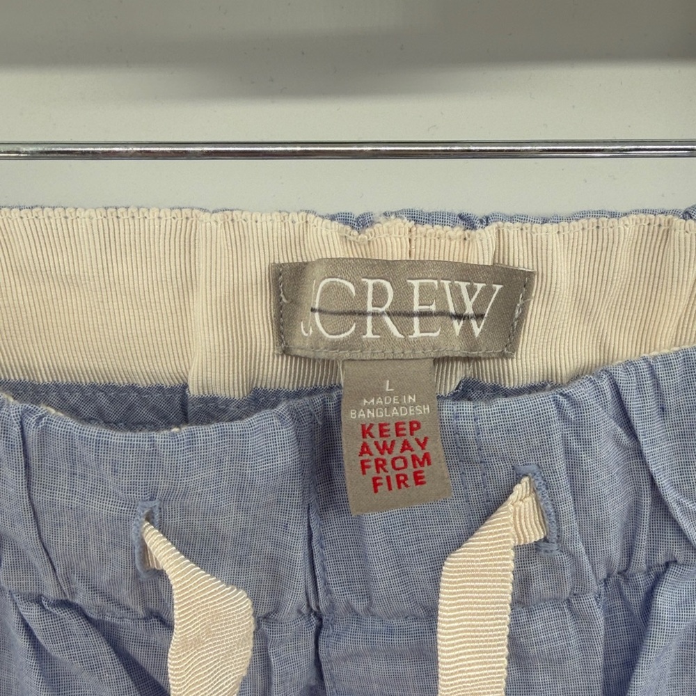 J. Crew Blue Pajama Set with Black Trim - Picture 3 of 9